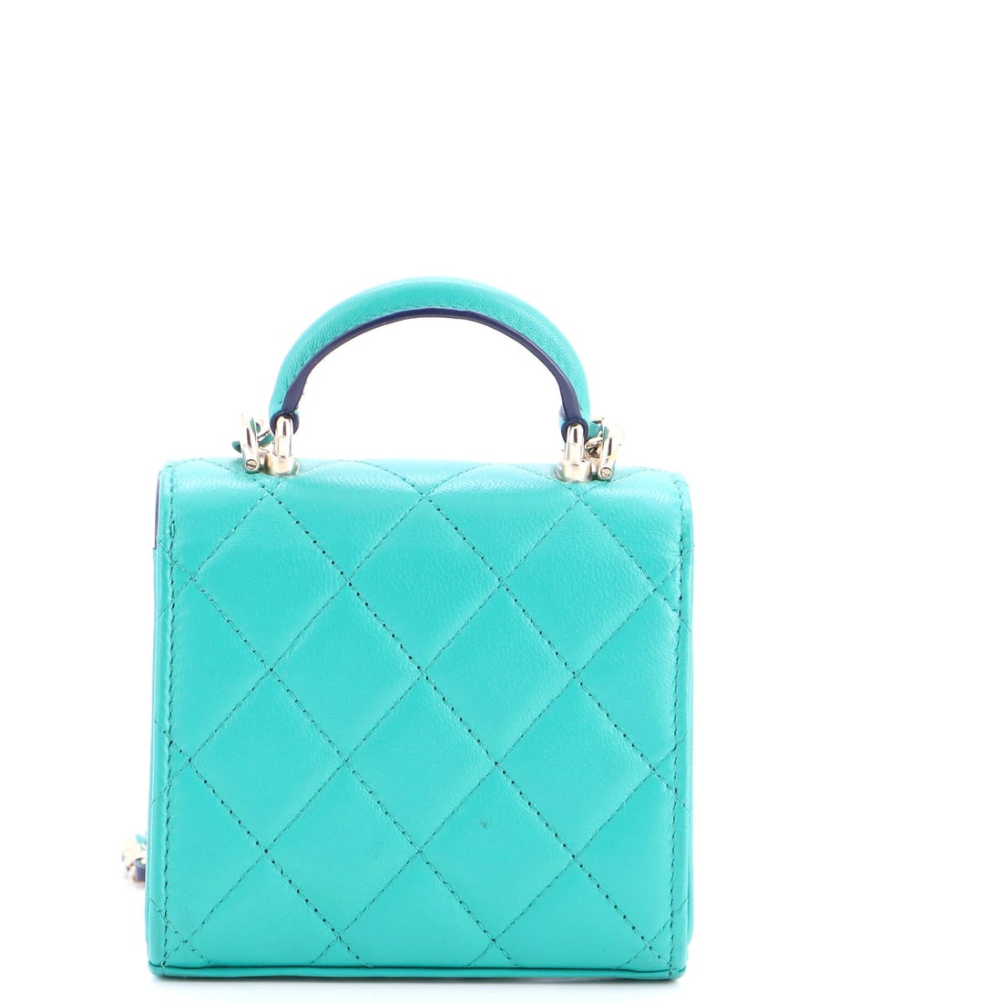 Chanel Strip On CC Flap Clutch with Chain Quilted Lambskin: Chanel Strip On CC Flap Clutch with Chain opens this lot with the kind of confident structure that needs little explanation, rendered in quilted lambskin leather. Its measured 3 by 3.5 by 1 inch footp