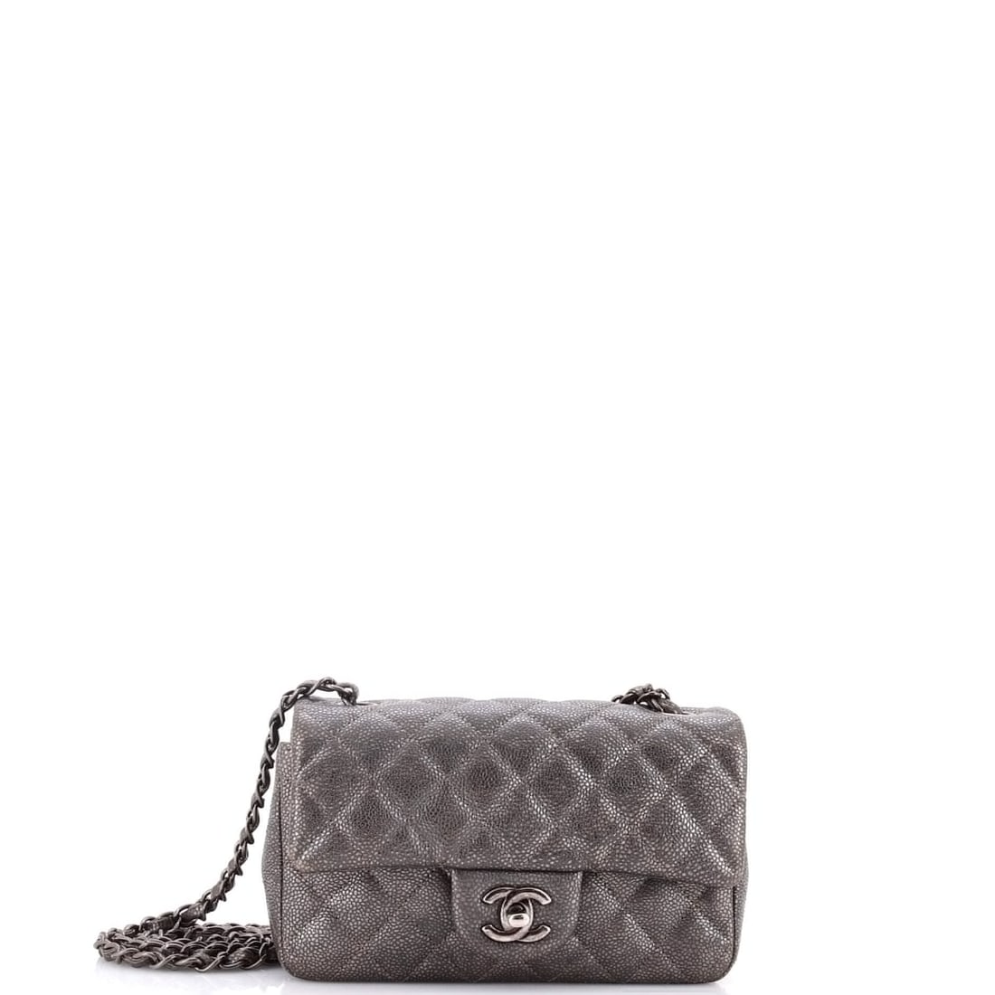 Chanel Classic Double Flap Bag Quilted Caviar Maxi: The Chanel Double Flap Bag announces itself through clean architecture and a silhouette that reads clearly from across a room, rendered in quilted caviar leather. It comes in the Classic size, a scale
