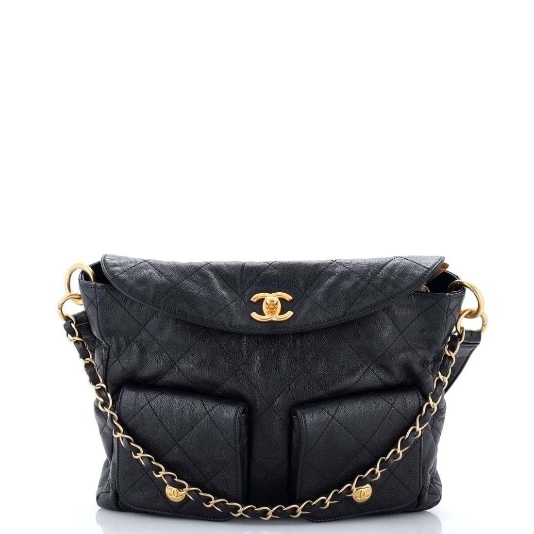Chanel Classic Single Flap Bag Quilted Caviar Jumbo (1 of 4)