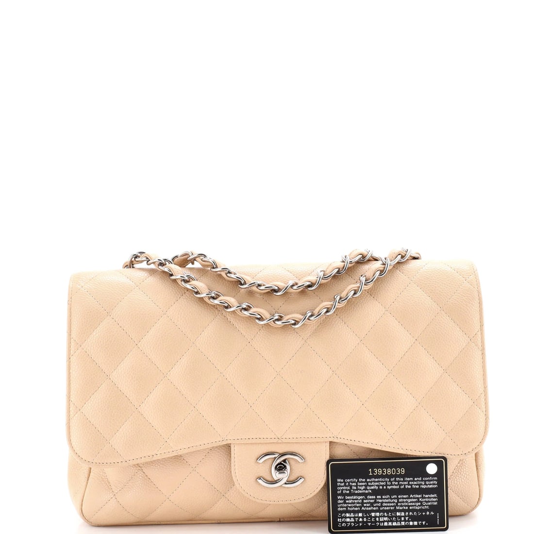 Chanel City Walk Flap Bag Quilted Caviar Small: Few silhouettes telegraph their maker like the Chanel City Walk Flap Bag, and this one does it with ease, rendered in quilted caviar leather. Presented in the Small size for an easy, everyday footprin