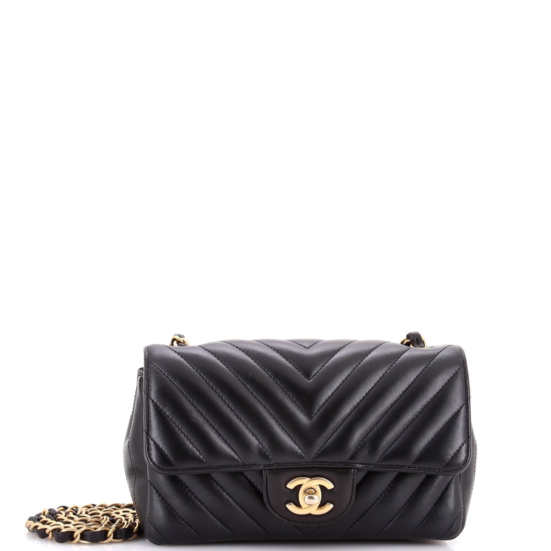 Chanel Classic Single Flap Bag Quilted Patent Mini (1 of 8)