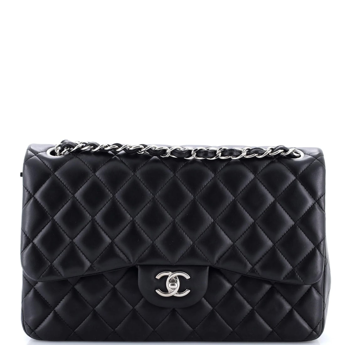 Chanel Vintage Classic Double Flap Bag Quilted Lambskin Small (1 of 6)