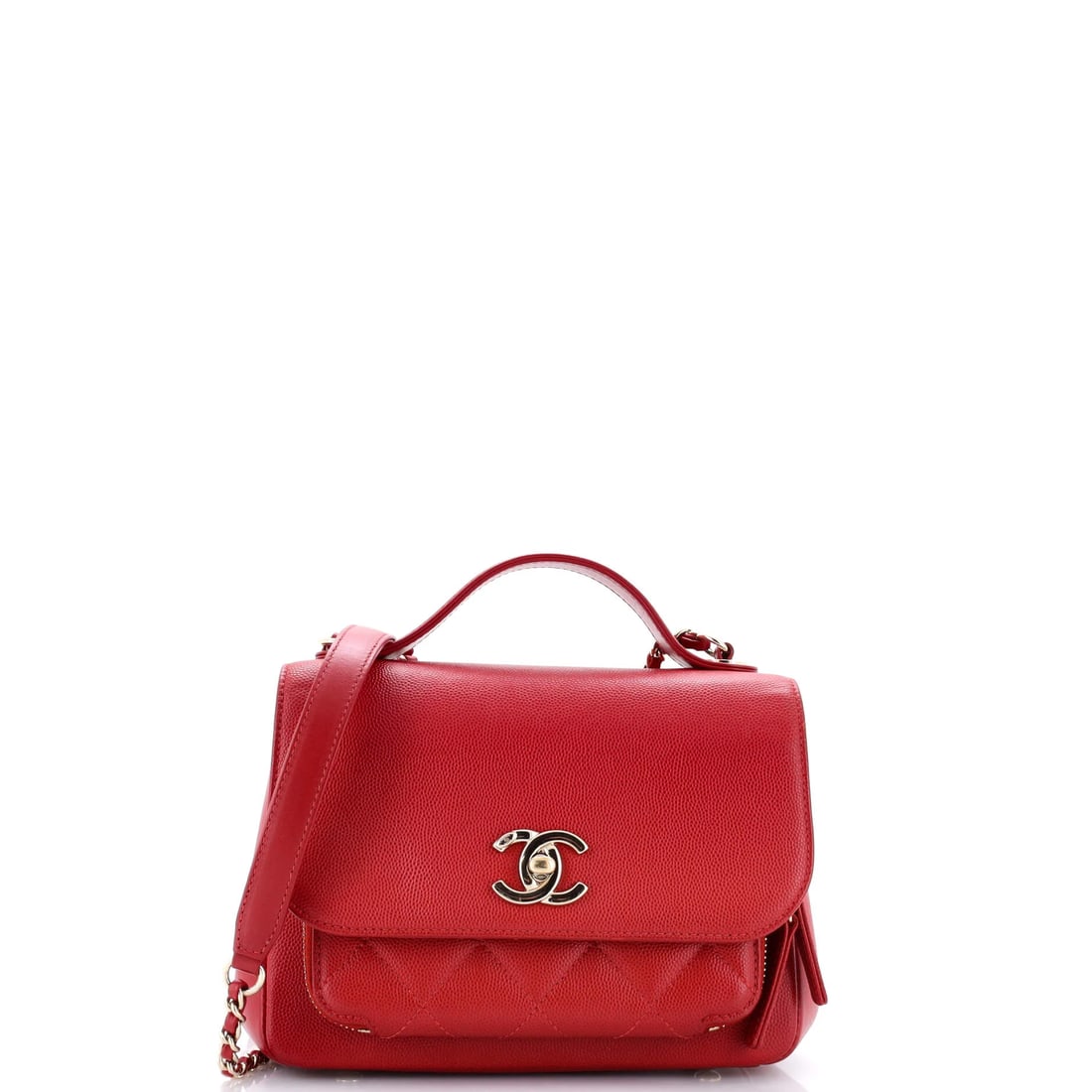 Chanel Timeless CC Curved Flap Messenger Bag Quilted Caviar Small: The Chanel Timeless CC Curved Flap Messenger Bag announces itself through clean architecture and a silhouette that reads clearly from across a room, rendered in quilted caviar leather. The Small forma