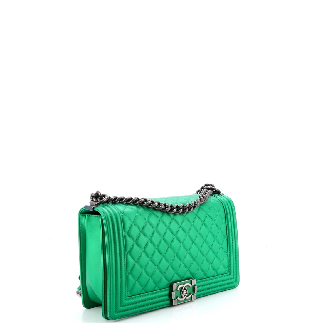 Chanel Boy Flap Bag Quilted Lambskin New Medium (1 of 3)