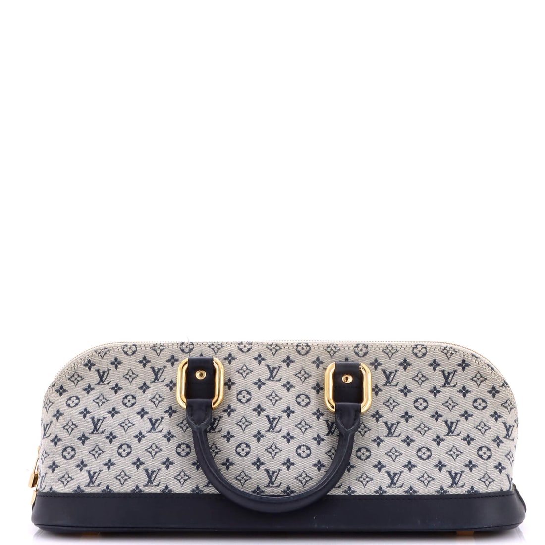 Louis Vuitton Alma Handbag Mini Lin: Louis Vuitton Alma Handbag, Mini Lin. The curved top and structured base read sharp on the arm and tidy on a desk. 14.5"W x 6"H x 5"D, 4" handle drop, so the scale is easy to picture. The kind of carr