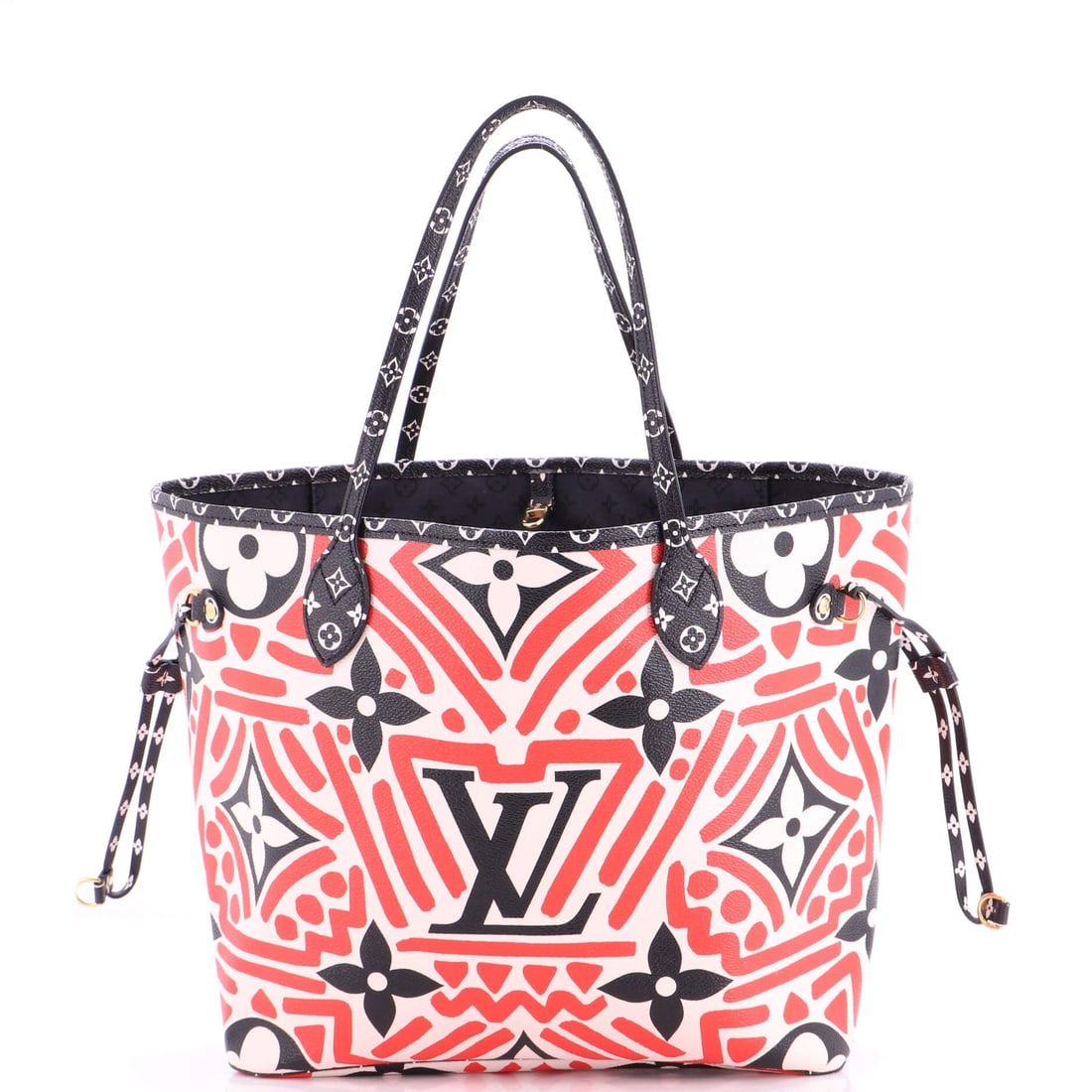 Louis Vuitton Neverfull NM Tote Limited Edition Crafty Monogram Giant: Louis Vuitton Neverfull NM Tote, cut in Limited Edition Crafty Monogram Giant. A no-closure tote built around volume, with shoulder straps that clear a coat. It measures 12"W x 11"H x 7"D, 8" handle d