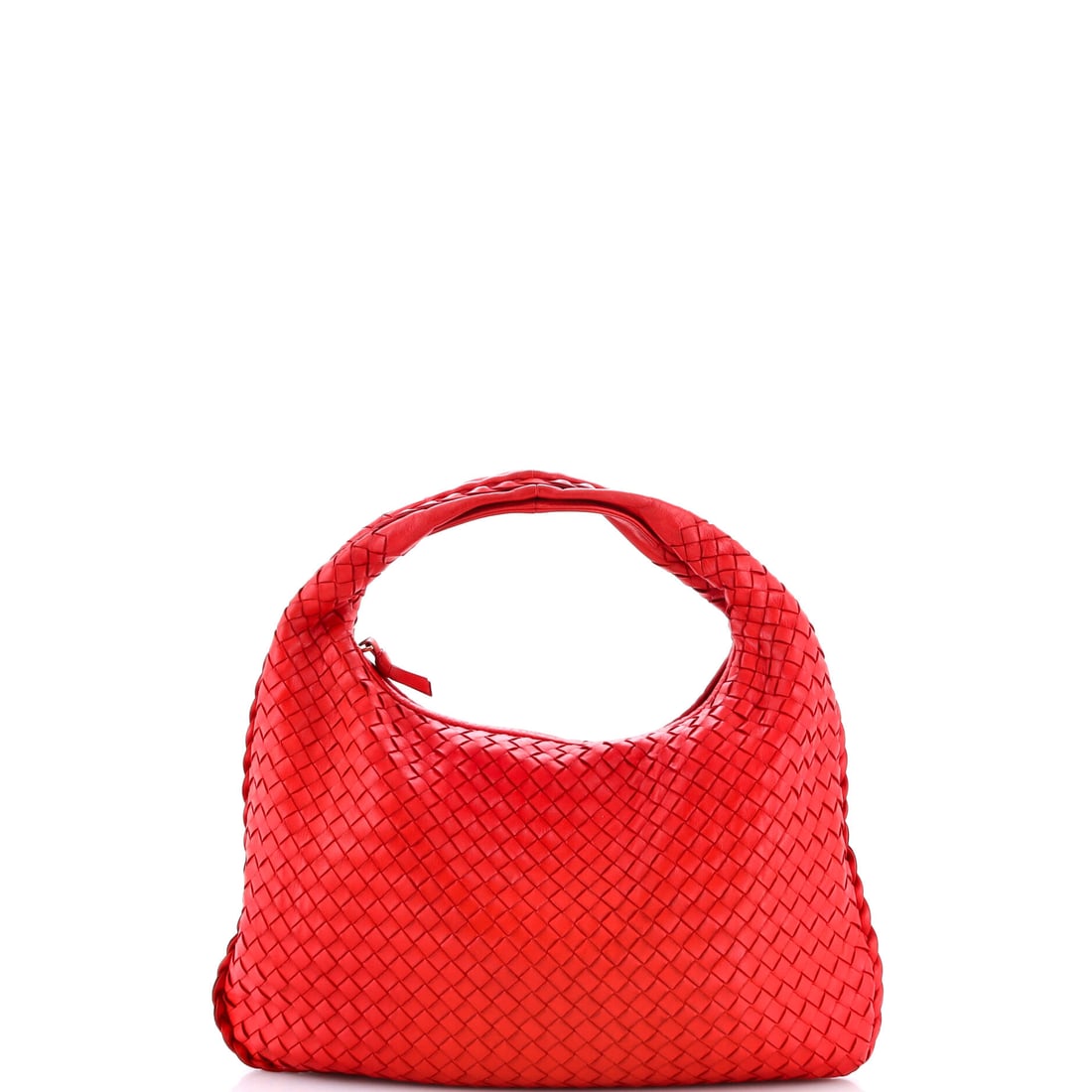 Bottega Veneta Veneta Hobo Intrecciato Nappa: Bottega Veneta's Veneta Hobo, cut in Intrecciato nappa. A soft woven hobo with a long shoulder strap, cut for an easy, draped carry. Sized at 15"W x 9"H x 2"D, 6" handle drop. Grade D - Good. Maison d