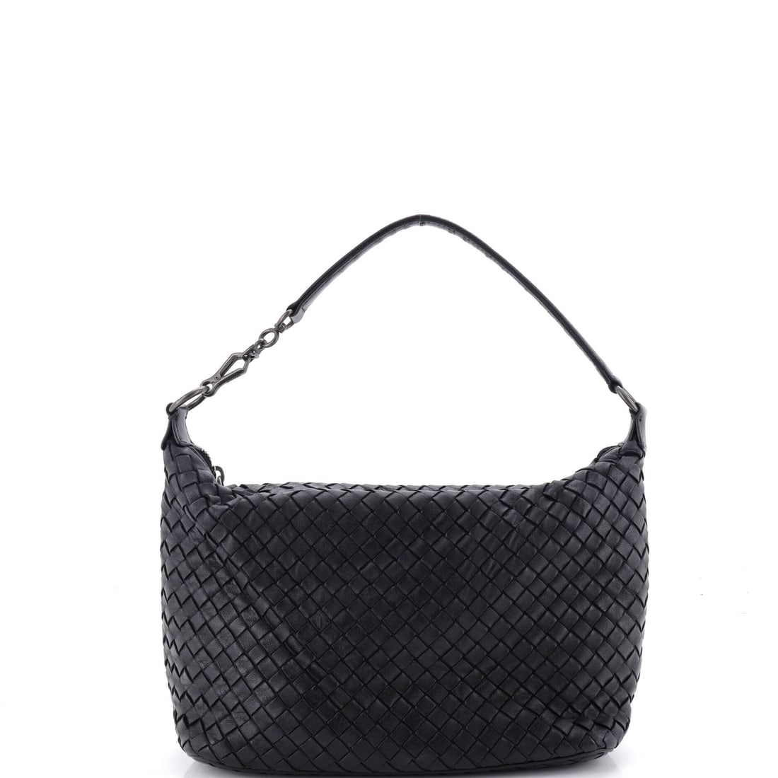 Bottega Veneta Zip Hobo Intrecciato Nappa: Bottega Veneta Zip Hobo, cut in Intrecciato nappa. A soft hobo cut for an easy shoulder carry. Measurements run 9.5"W x 8"H x 3"D, 3.5" handle drop and 7" strap drop. Offered in Grade D - Good conditi