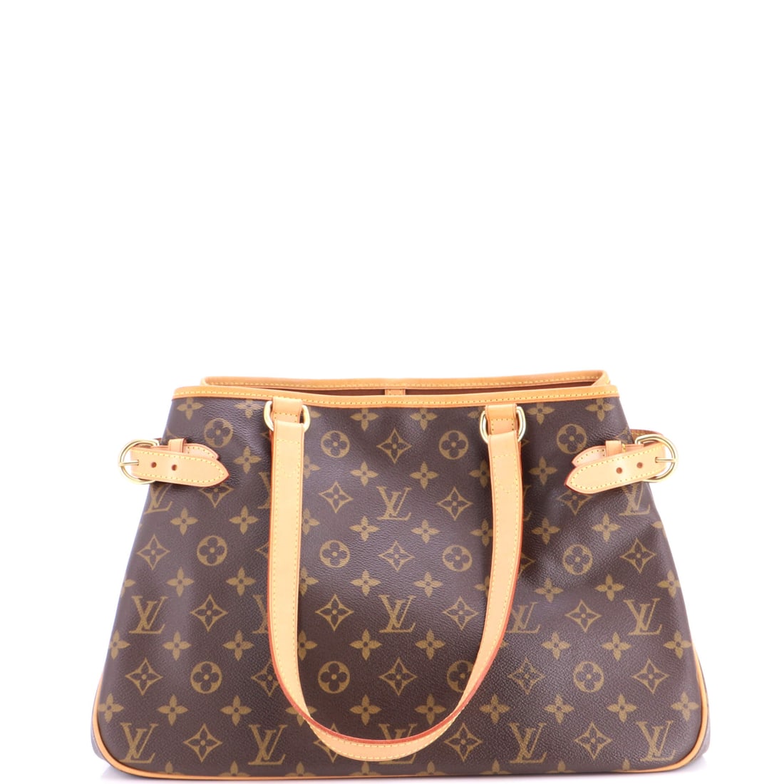 Louis Vuitton Batignolles Handbag Monogram Canvas: Louis Vuitton Batignolles Handbag in Monogram canvas. A tapered shoulder tote with a practical, upright interior. 14.5"W x 10"H x 5"D, 9" handle drop and 9" strap drop, so the scale is easy to picture