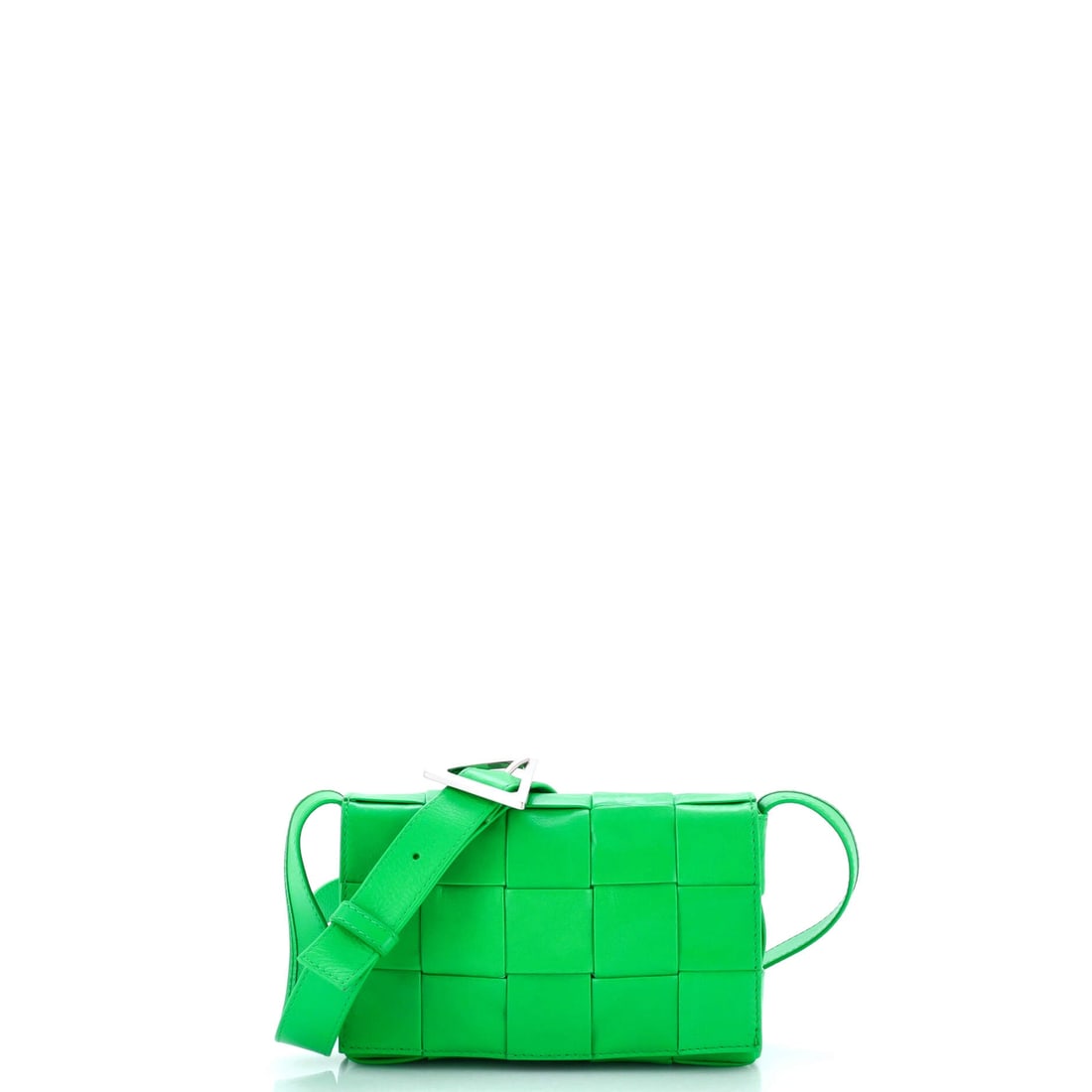 Bottega Veneta Cassette Crossbody Bag Maxi Intrecciato Leather: The Cassette Crossbody Bag from Bottega Veneta, in maxi Intrecciato leather. A compact, cushioned crossbody that has become Bottega shorthand in its own right. Sized at 8"W x 6"H x 2"D, 22" strap drop