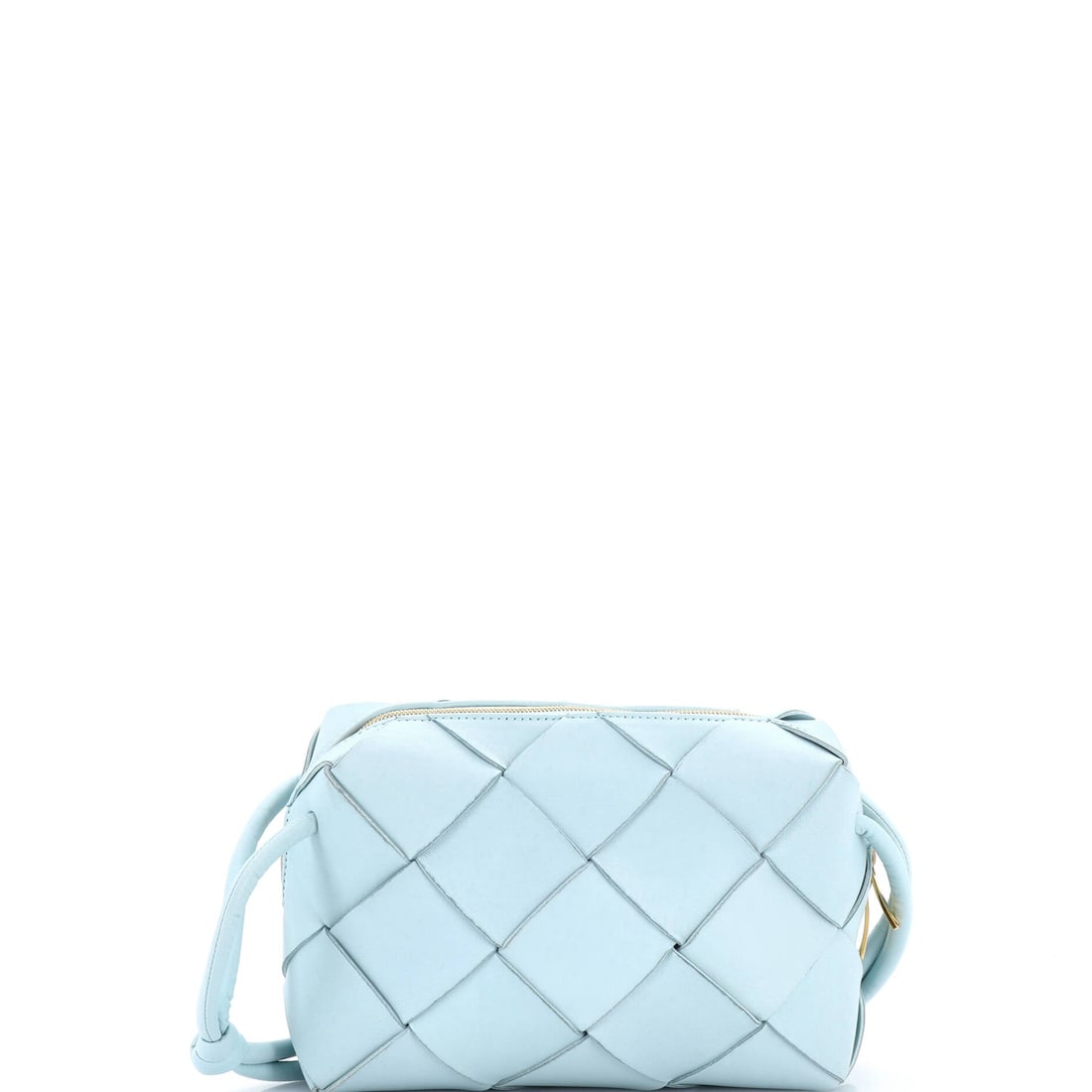 Bottega Veneta Cassette Camera Crossbody Bag Maxi Intrecciato Leather: Bottega Veneta's Cassette Camera Crossbody Bag. The pillowed weave reads as texture from across a room, no logo required. At 9"W x 7"H x 3.5"D, 18" strap drop, the proportions read true to the line. C