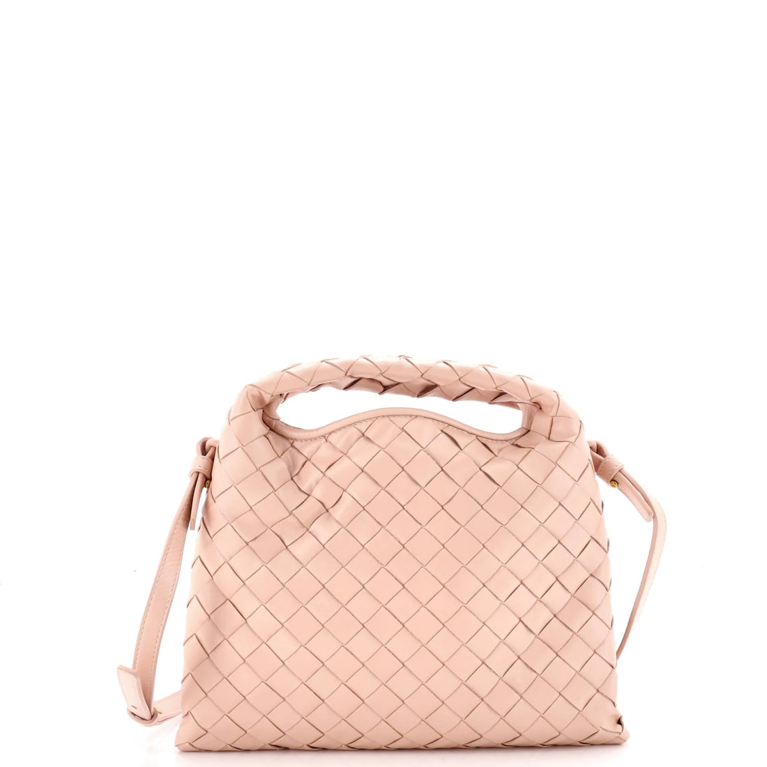 Bottega Veneta Hop Top Handle Bag Intrecciato Nappa: Bottega Veneta Hop Top Handle Bag in Intrecciato nappa. A relaxed top-handle bag with a soft body and modern proportions. Footprint is 11"W x 6"H x 2"D. Shows as Grade B - Excellent. Maison de Beaubig