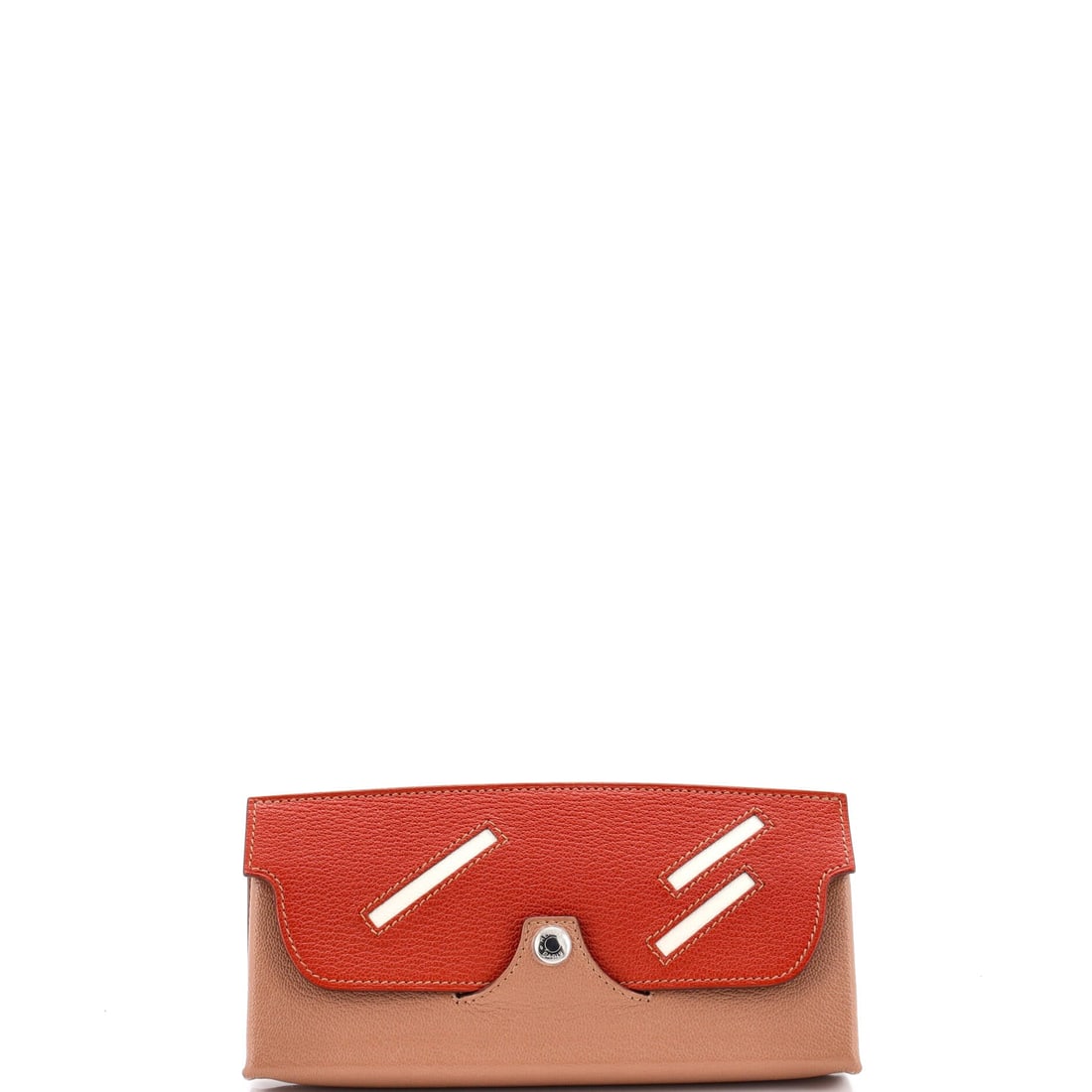 Hermes In-The-Loop Wink Glasses Case Leather: The In-The-Loop Wink Glasses Case from Hermes, in leather. A compact crossbody with a curved, looped strap and a small, tidy body. Footprint is 7"W x 3"H x 1"D, 5" strap drop. An easy add for a buyer 