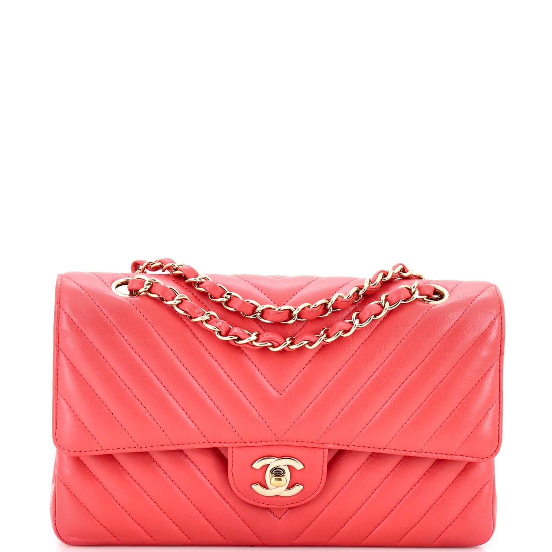 Chanel Classic Double Flap Bag Chevron Lambskin