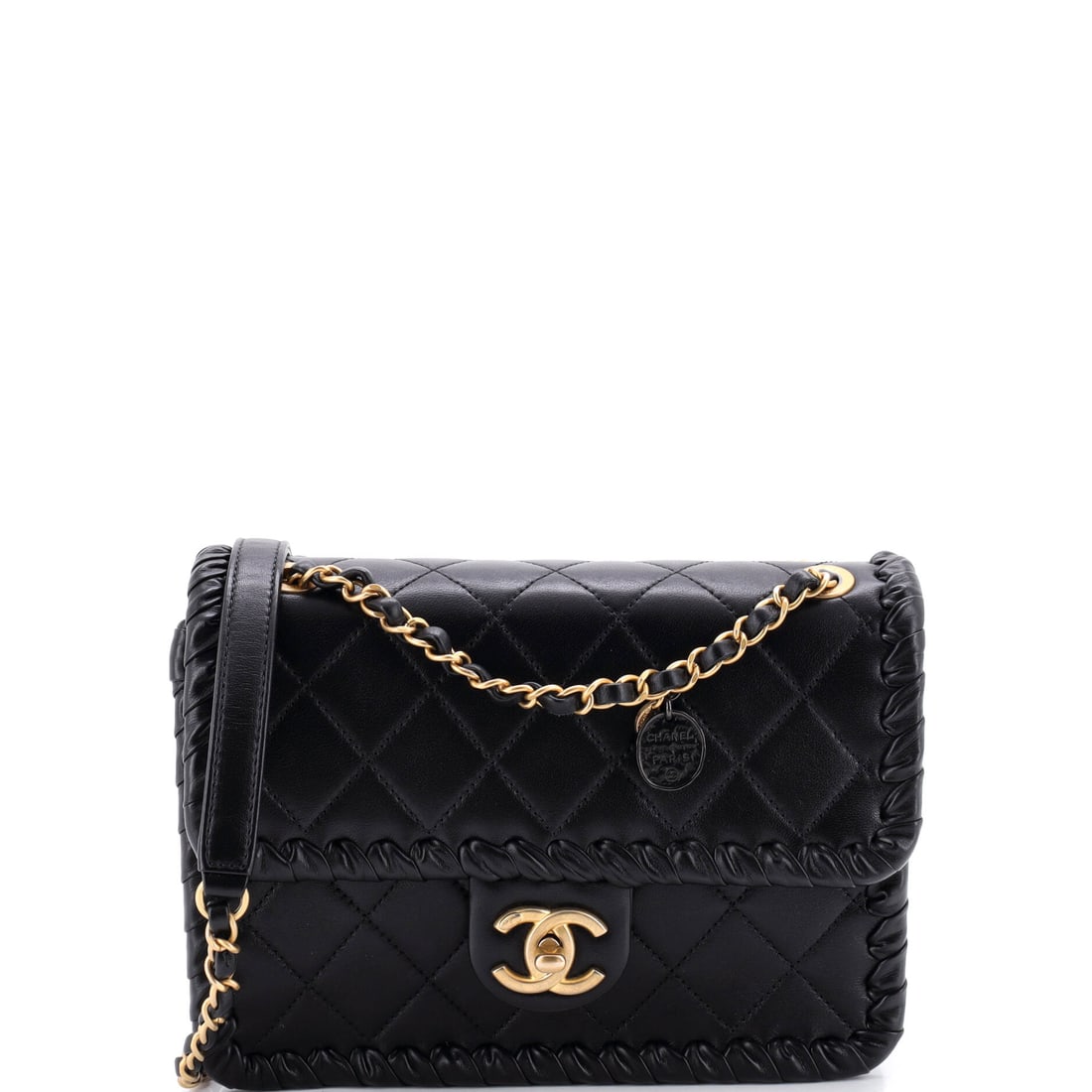 Chanel My Own Frame Flap Bag Braided Quilted Calfskin (1 of 6)