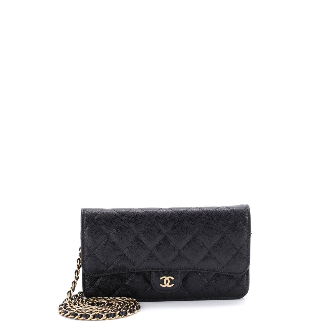 Chanel Classic Flap Phone Holder with Chain Quilted Caviar (1 of 6)