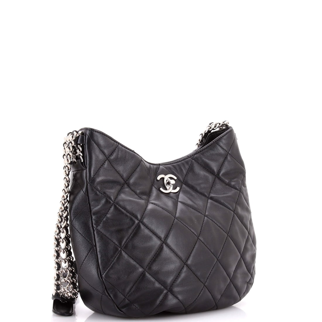Chanel Chain Rows Hobo Quilted Lambskin - 2