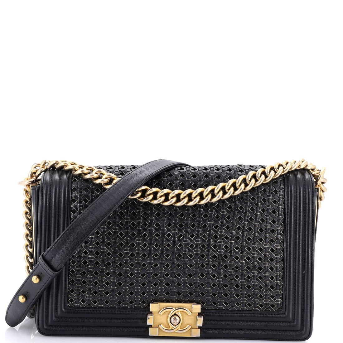 Chanel Boy Flap Bag Braided Sheepskin