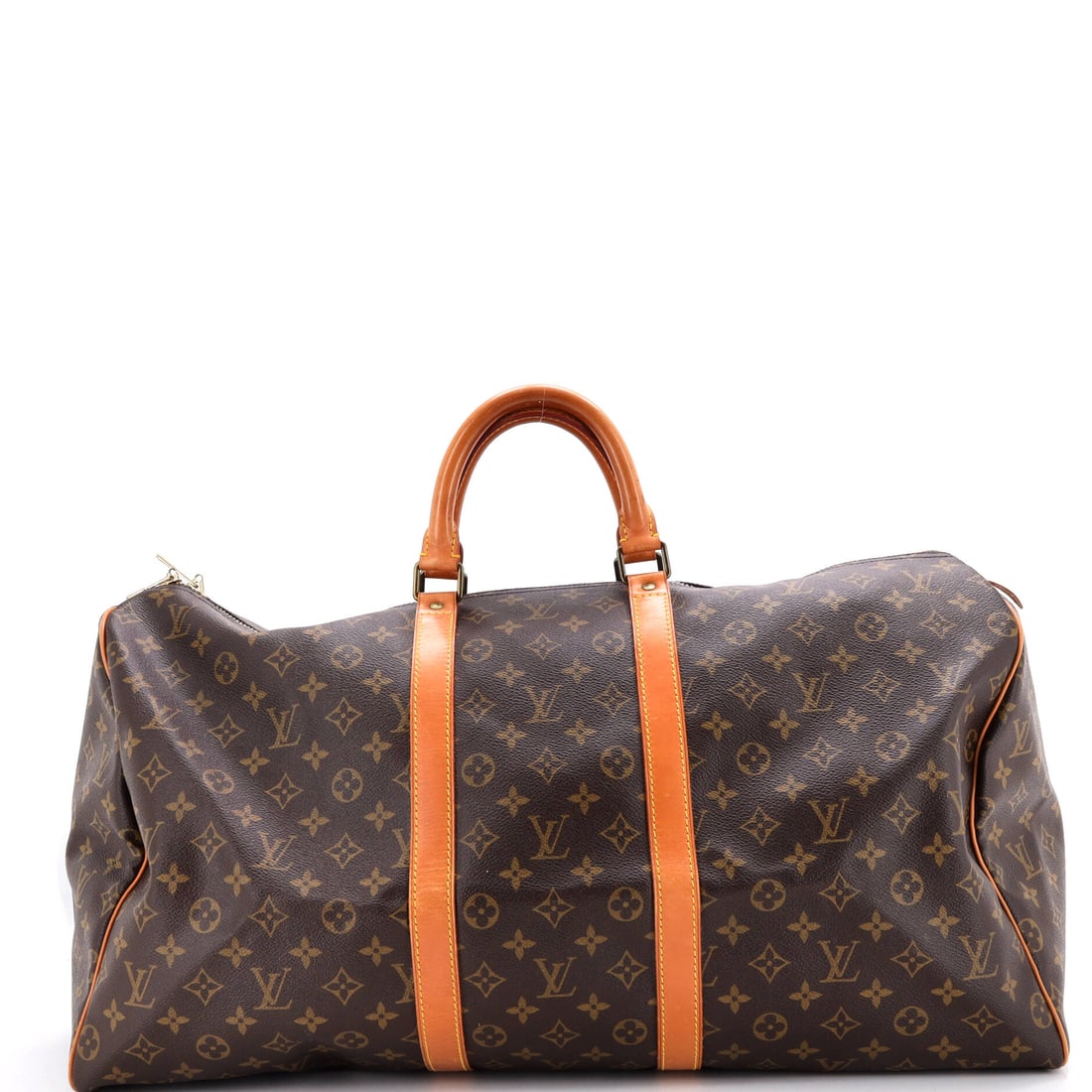 Louis Vuitton Keepall Bag Monogram Canvas: At 21.5 in wide x 12 in high x 9 in deep, this Keepall lands in the size most travellers actually reach for, roomy for a long weekend and still cabin friendly. Nine inches of depth does the work, lett