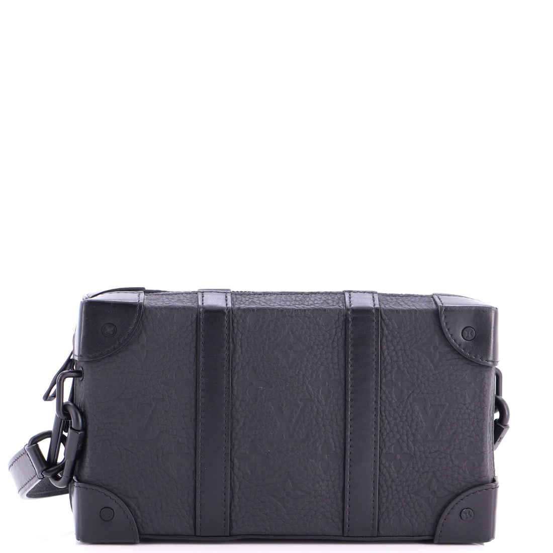 Louis Vuitton Soft Trunk Wallet Monogram Taurillon Leather: Taurillon leather gives the Soft Trunk its grain and its give, a full-grain hide soft in the hand so the trunk corners ease under pressure. The Monogram is embossed into the leather, not printed on ca