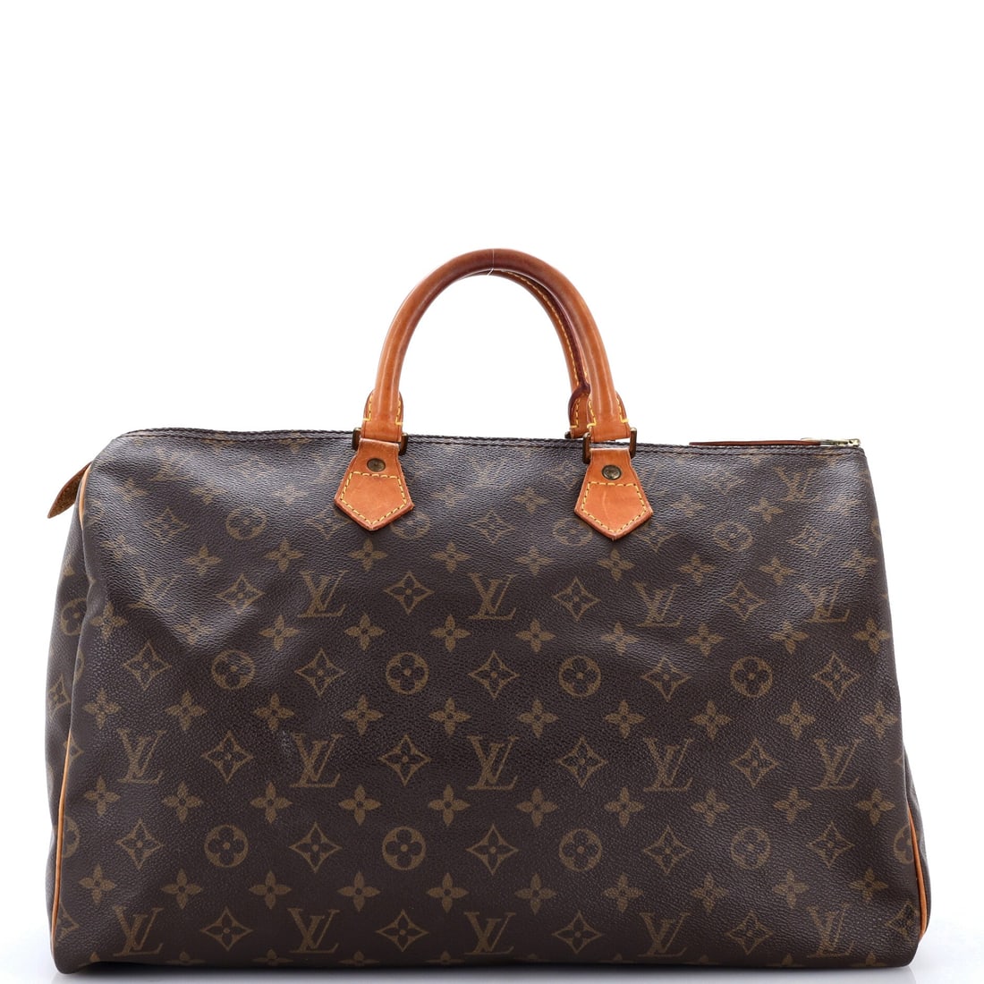Louis Vuitton Speedy Handbag Monogram Canvas: Speedy followers sort the line by bracket before anything else, and 16 in wide x 10 in high x 7 in deep sits at the top of it. Capacity like that changes the job of the bag from handbag to day carry, 
