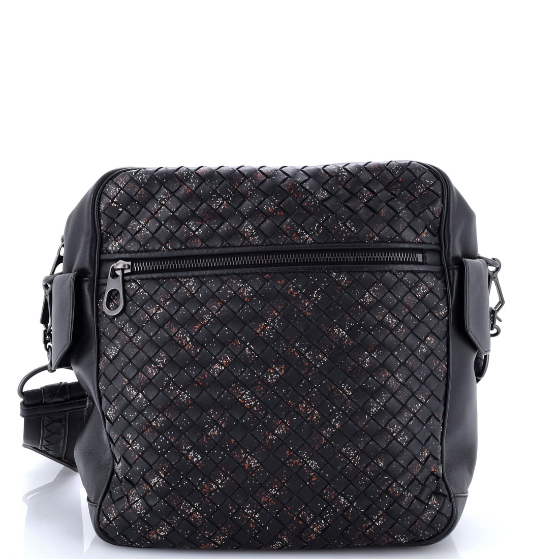 Bottega Veneta Snap Messenger Bag Printed Intrecciato Nappa (1 of 6)