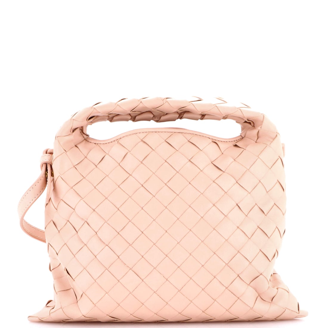 Bottega Veneta Hop Top Handle Bag Intrecciato Nappa: Proportion does the work on this Hop, where 10 in wide x 6 in high x 2 in deep passes as a clutch and still runs as a day bag. Surface interest comes entirely from the weave, which is all a shape