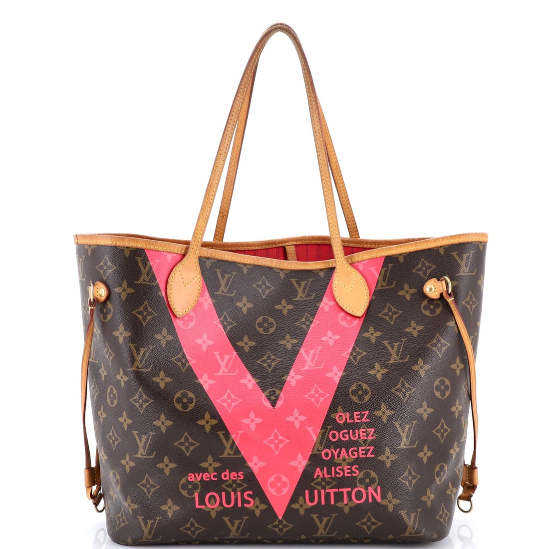 Louis Vuitton Neverfull NM Tote Limited Edition Cities V Monogram Canvas: As a rotation's workhorse tote, the Neverfull NM answers with open-top access, side laces that cinch the width and canvas that takes weight without complaint. This example is a Limited Edition Cities