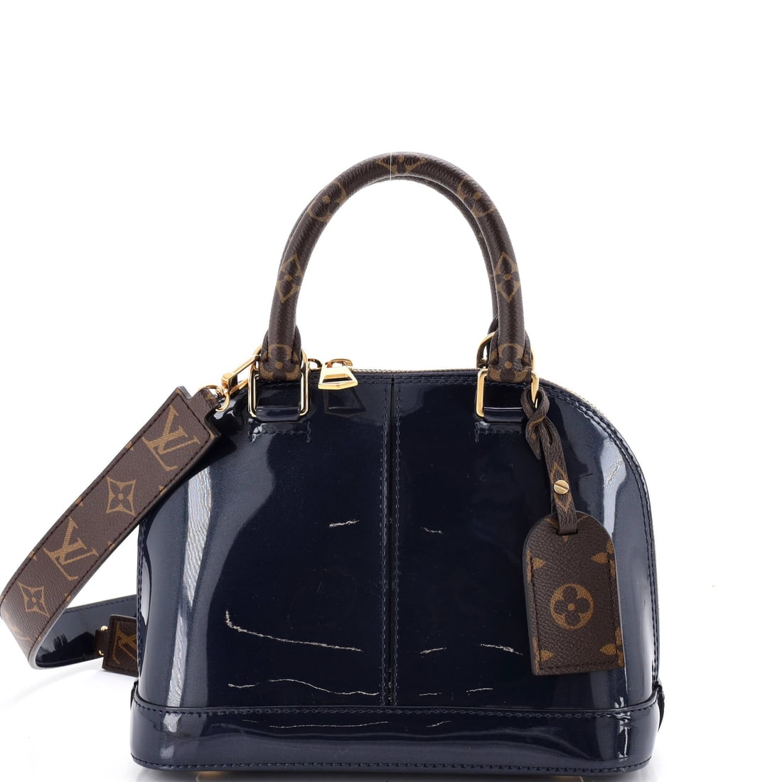 Louis Vuitton Alma Handbag Vernis with Monogram Canvas (1 of 8)