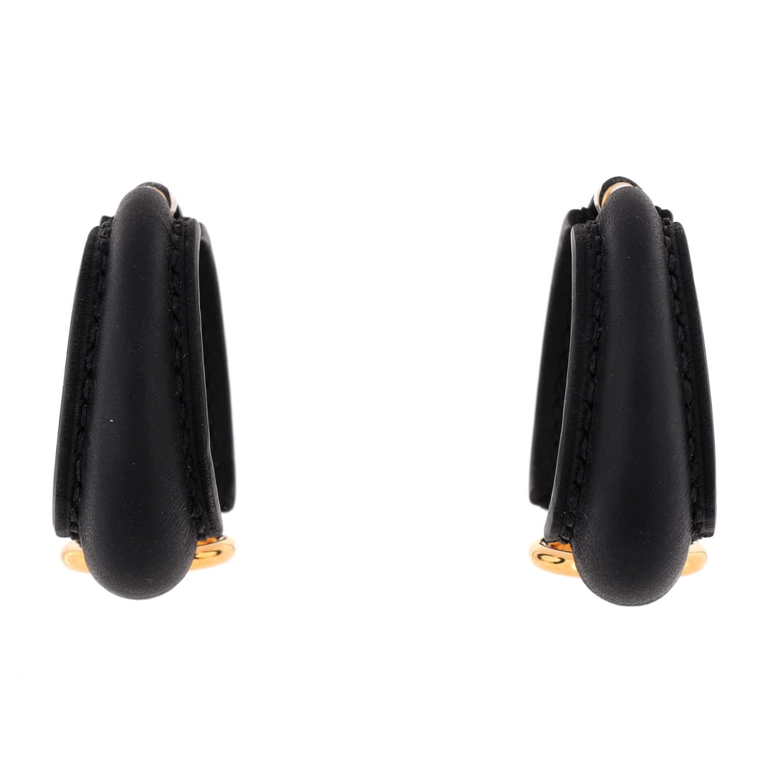 Hermes Epure Equestre Earrings Leather with Metal: Equestrian line-work drives the Epure Equestre, the motif cut clean and set as leather against metal so the two materials trade weight. Each earring measures 1.6 in long and 1.87 in wide, broad