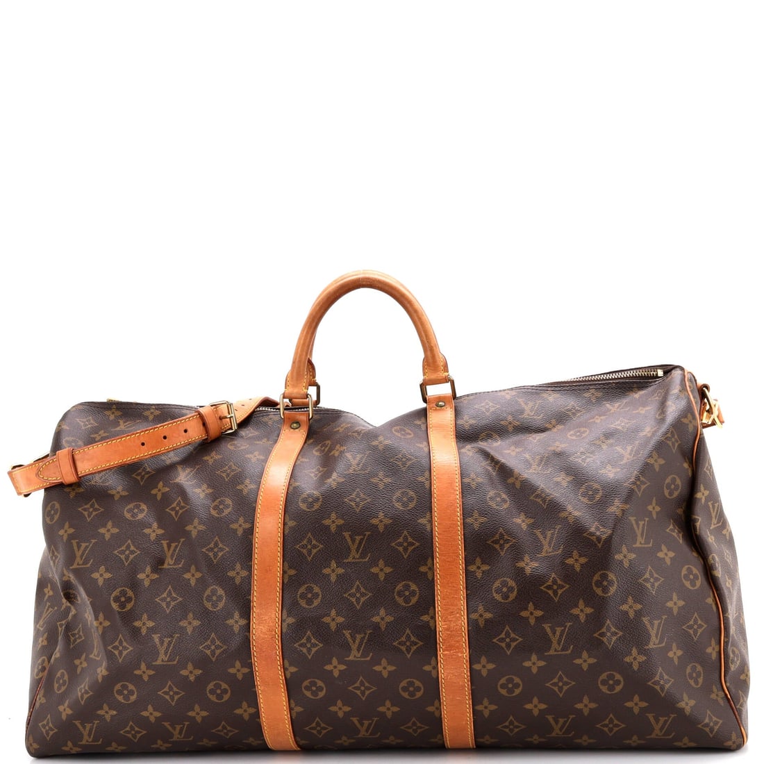 Louis Vuitton Keepall Bandouliere Bag Monogram Canvas: A rotation that already holds a tote and a crossbody tends to want this next, a bag that handles a flight and an overnight without announcing itself as luggage. Measurements come in at 23.5 in wide x 