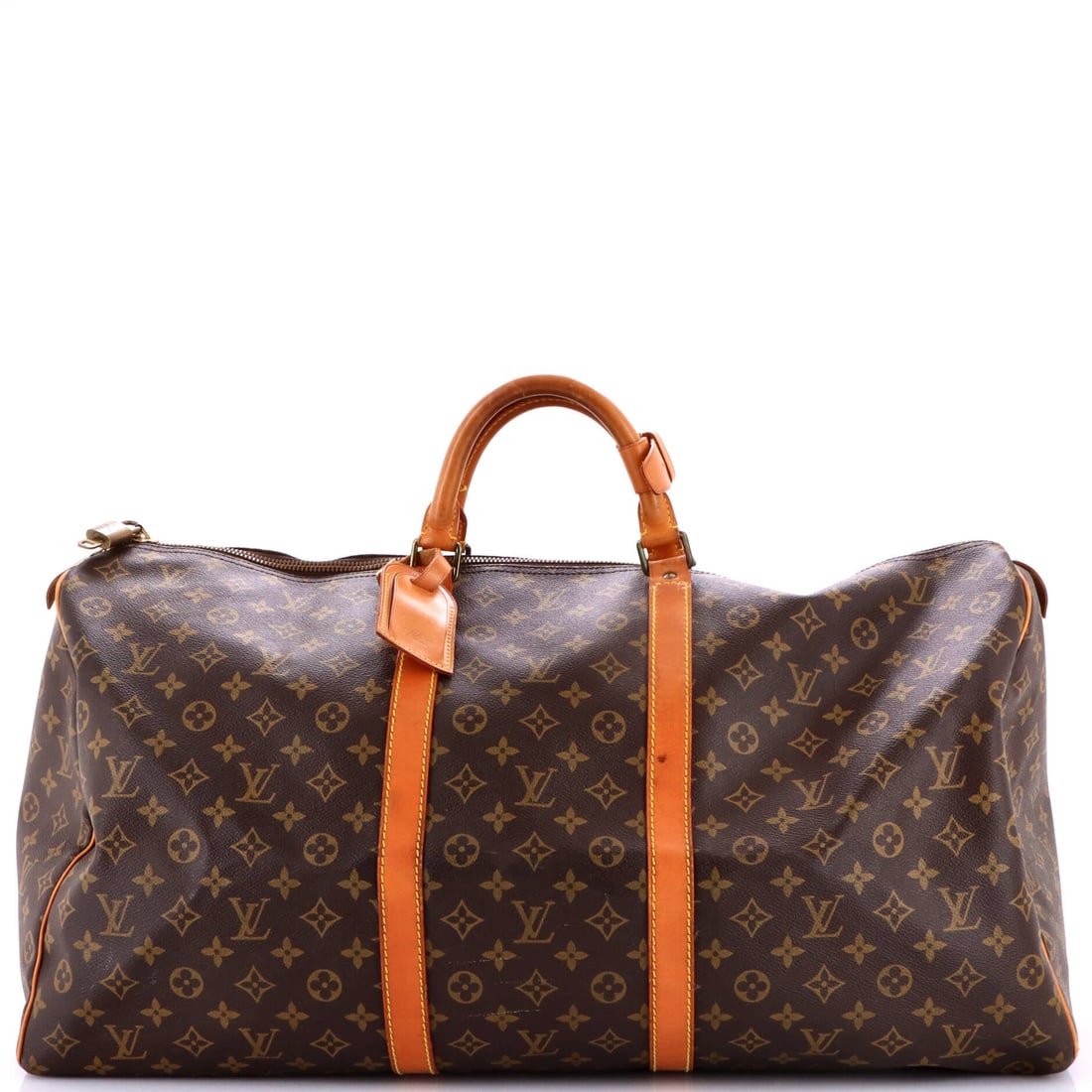 Louis Vuitton Keepall Bag Monogram Canvas: Volume is the argument for this one, with 23.5 in wide x 13 in high x 10 in deep leaving room for a full packing list and a pair of boots. Thirteen inches of height means garments fold once instead of