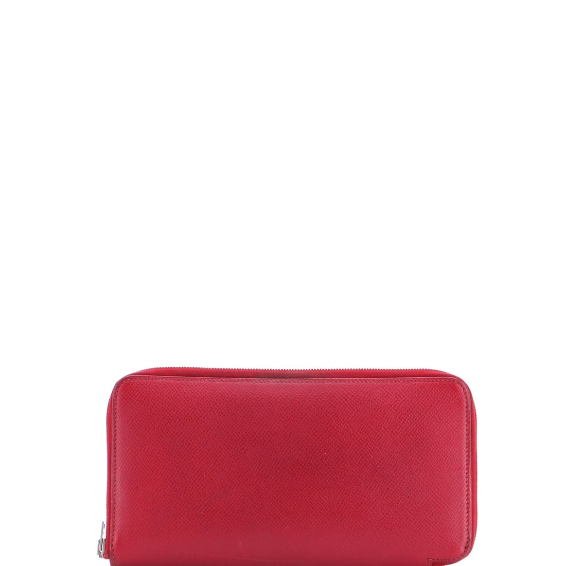 Hermes Azap Zip Around Wallet Silk'in Epsom: Azap Silk'in differs from the plain Azap in the one respect that matters, a printed silk lining behind the Epsom shell. The zip runs the full perimeter, so nothing shifts when the wallet travels loose