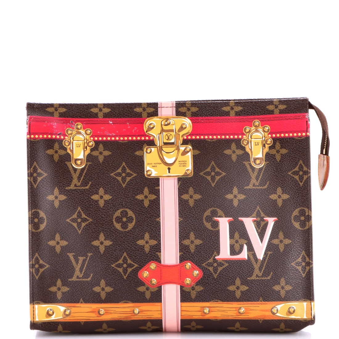 Louis Vuitton Toiletry Pouch Limited Edition Summer Trunks Monogram Canvas (1 of 9)