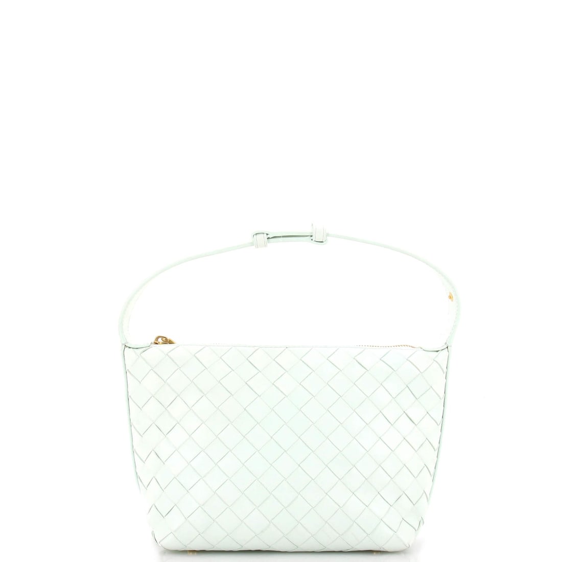Bottega Veneta Wallace Shoulder Bag Intrecciato Nappa: Height is what makes this Wallace cut useful, 6.5 in of it against an 8 in width and 4 in depth. The extra rise lets a phone stand upright inside, clear of the base. Its condition sits at Grade B - Ex