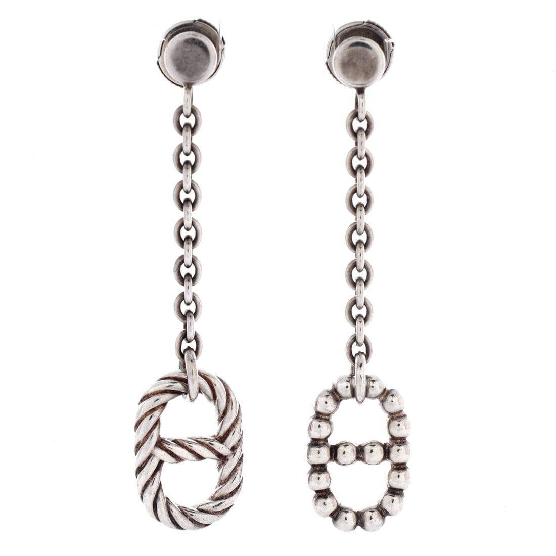 Hermes Chaine d'Ancre Alea II Dangle Earrings Sterling Silver (1 of 3)