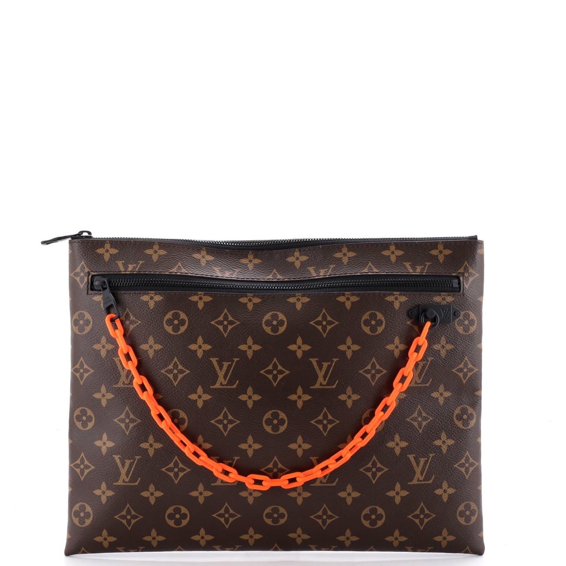 Louis Vuitton Solar Ray A4 Pouch Monogram Canvas: Flat as a folder and built to A4 proportion, this Solar Ray piece measures 14 in wide x 10 in high x 1 in deep. Monogram canvas across a single plane makes it a document carrier first, with a 4.5 in h