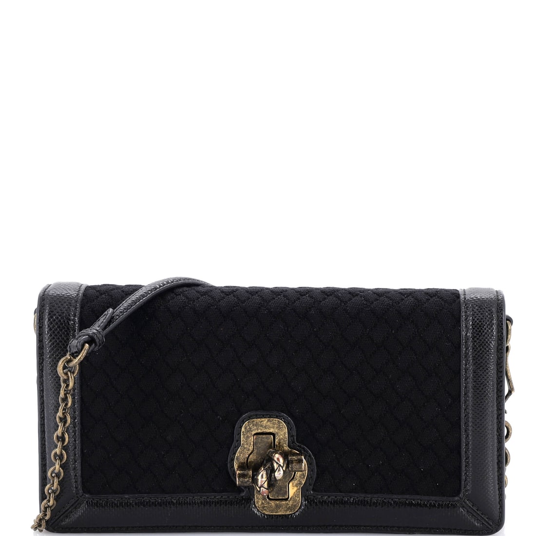 Bottega Veneta Olimpia Knot Flap Bag Intrecciato Wool with Snakeskin: Compact in the hand at 10 in wide x 6.5 in high x 4.5 in deep, the Olimpia keeps enough depth to hold its form while staying close to the side. Intrecciato woven in wool brings a matte textile softnes