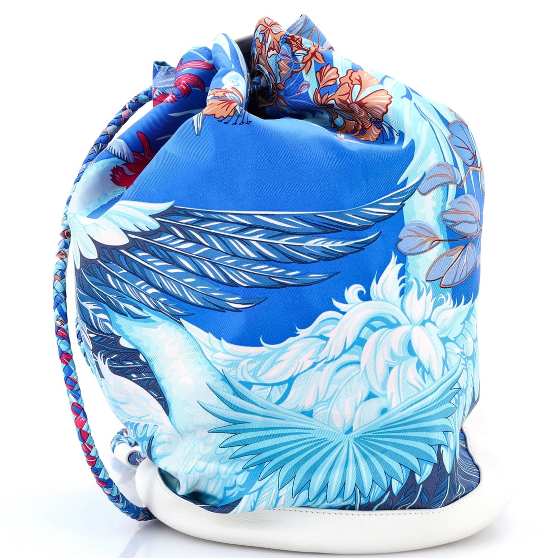Hermes Soie Cool Handbag Printed Silk and Calfskin (1 of 9)