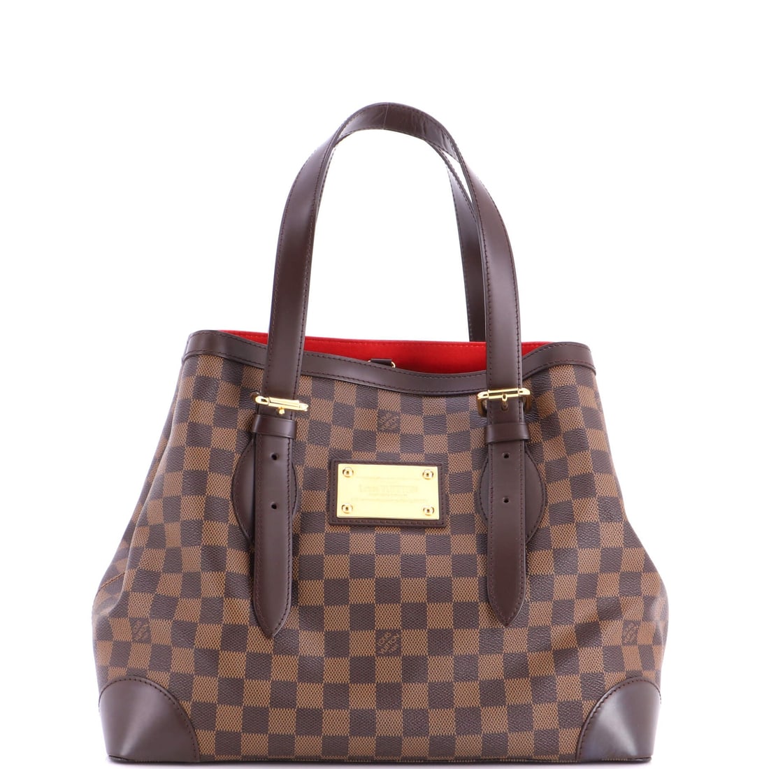 Louis Vuitton Hampstead Handbag Damier: Twin handles at an 8 in drop put the Hampstead on the shoulder without riding up under the arm, and a second strap adds 8-10.5 in of range. Damier canvas suits the daily loading a 14 in wide x 11 in h