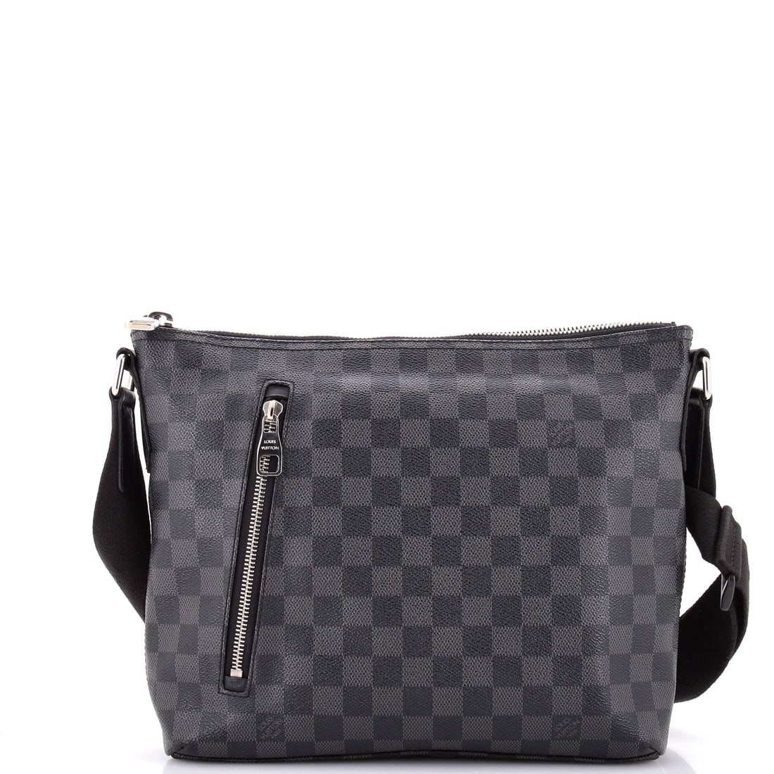 Louis Vuitton Mick Messenger Bag Damier Graphite: Smaller messengers see far more use than large ones, and this Mick is cut down to 11 in wide x 10 in high x 3 in deep, nearer a crossbody than a briefcase. A 15 in handle drop and a 25 in strap drop g