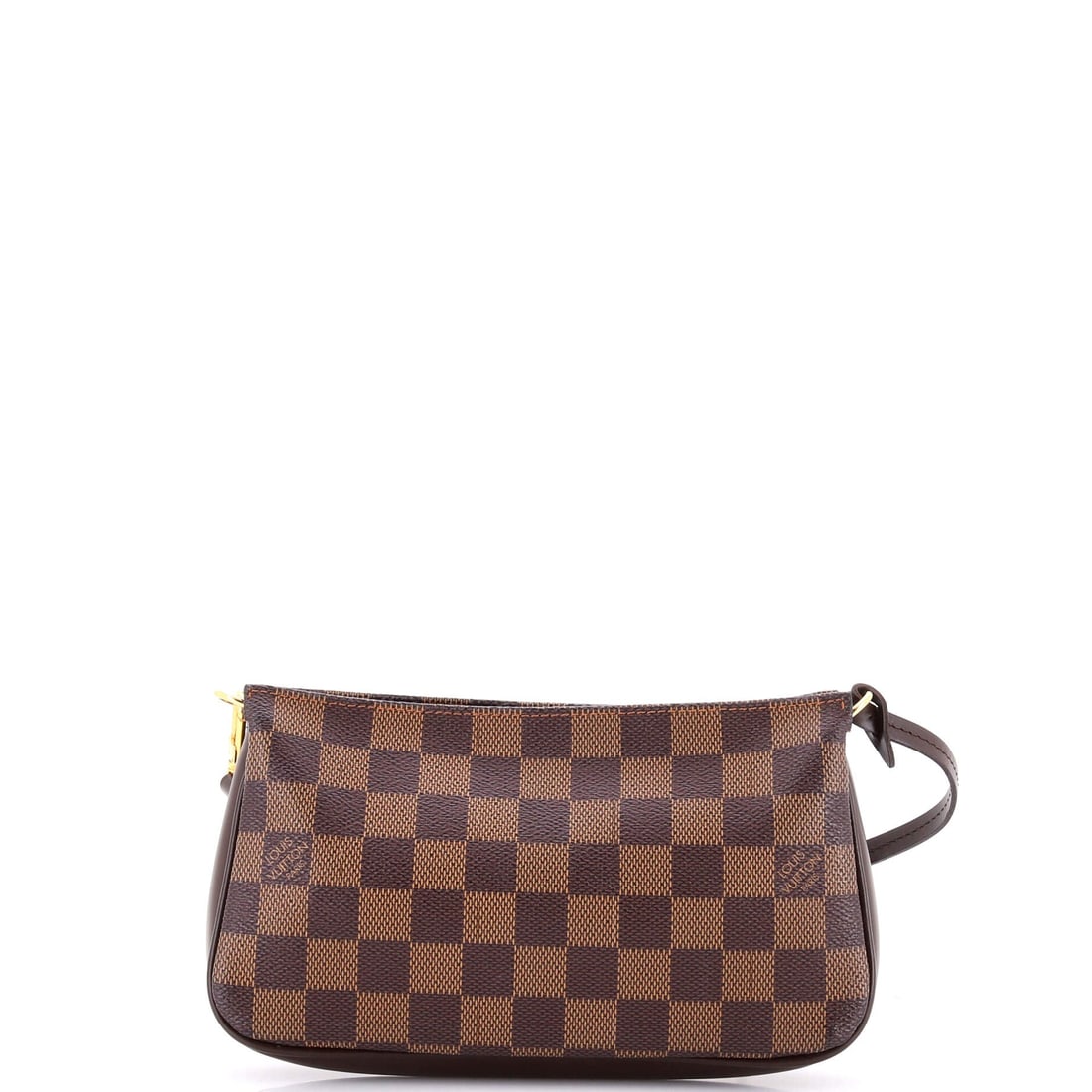 Louis Vuitton Navona Pochette Accessoires Damier: Navona Pochette Accessoires, defined by two carries in one flat body, 7 in of handle drop at the wrist and 22 in of strap drop at the shoulder. The body measures 8 in wide x 5 in high x 1 in deep, so 