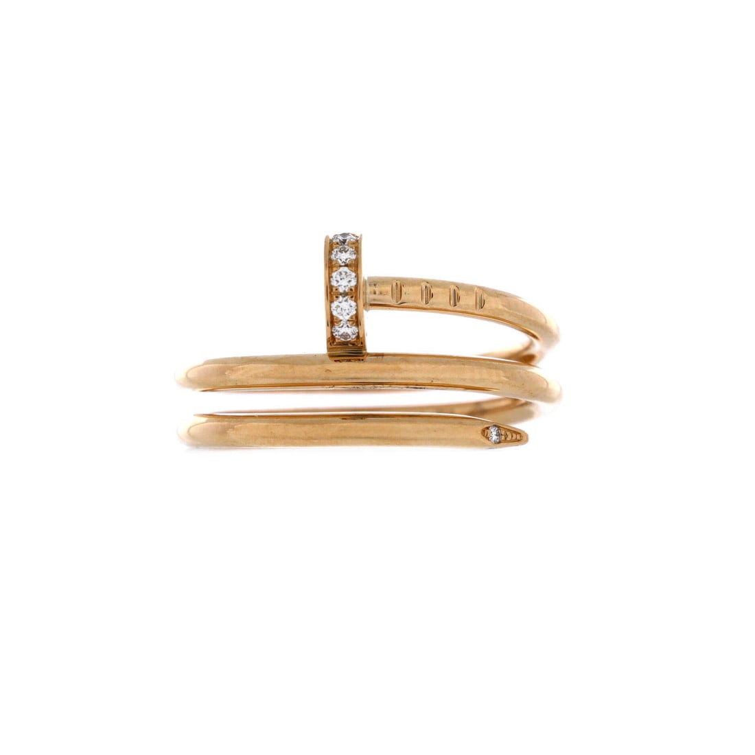 Cartier Juste un Clou Double Ring 18K Yellow Gold and Diamonds (1 of 3)