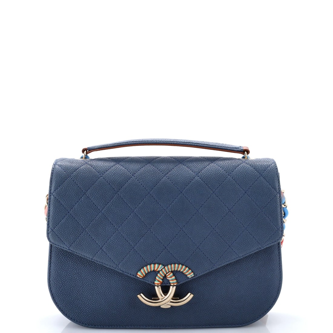 Chanel Thread Around Flap Bag Quilted Caviar (1 of 6)