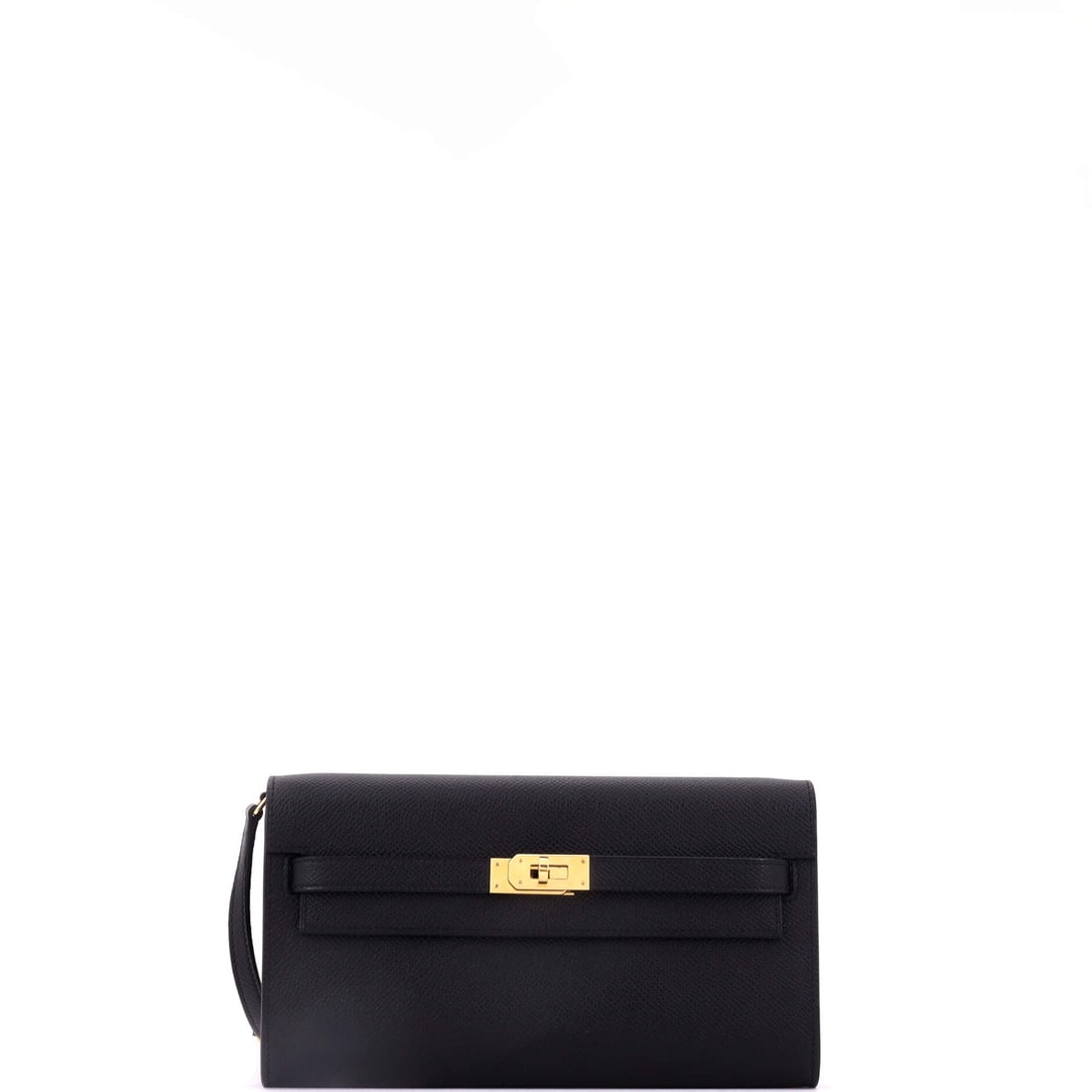 Hermes Kelly To Go Wallet Epsom: The Kelly touchpoint and turn-key are the whole detail here, shrunk onto a wallet face 8 in across and made to work one-handed. A 21 in strap makes it a crossbody for a day of errands, while the 4.5 i