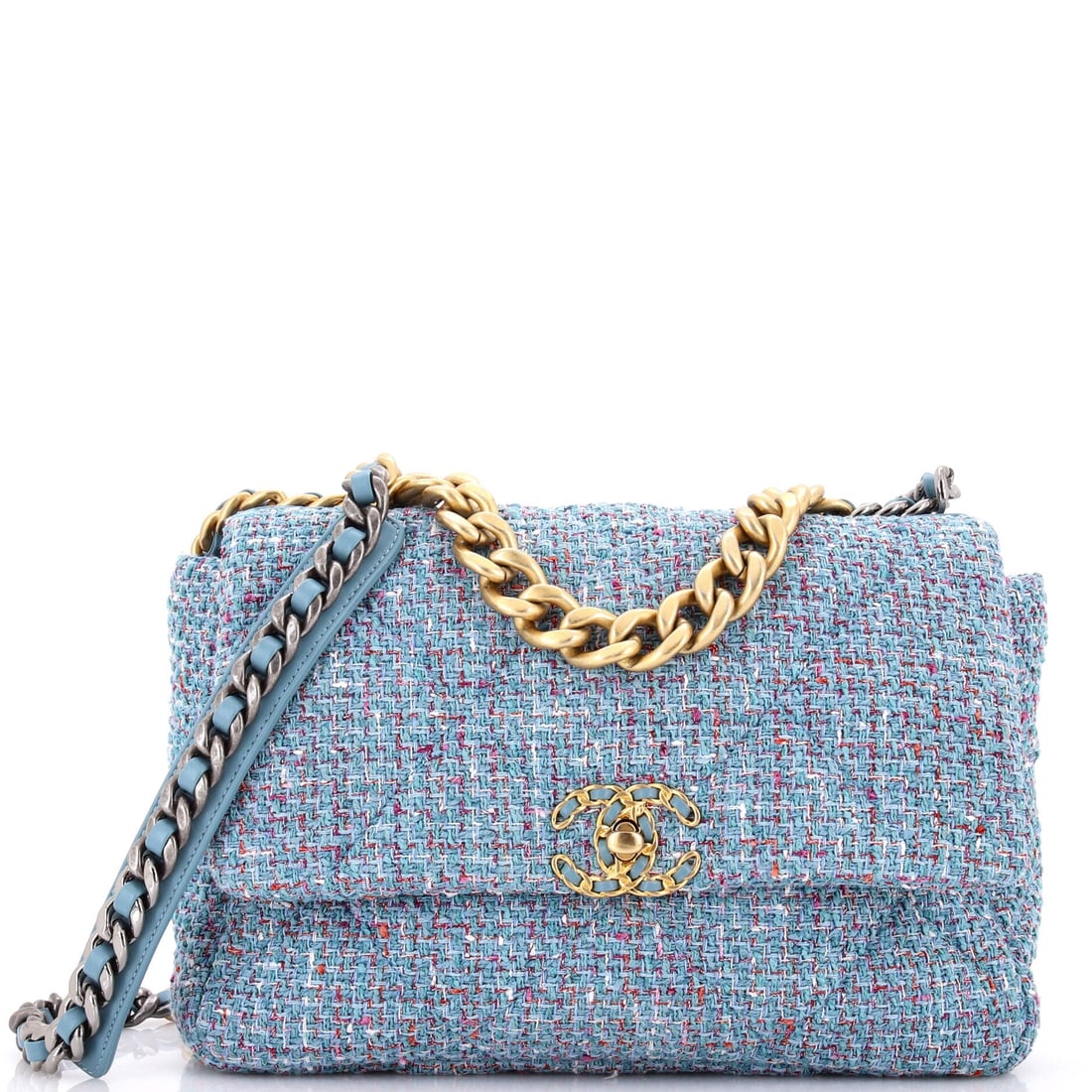 Chanel 19 Flap Bag Quilted Tweed (1 of 6)