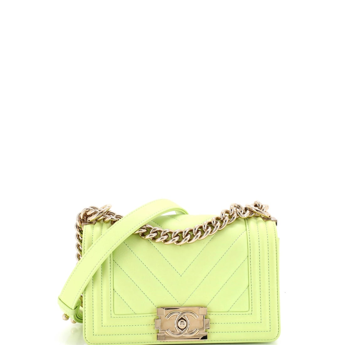 Chanel Boy Flap Bag Chevron Lambskin (1 of 7)