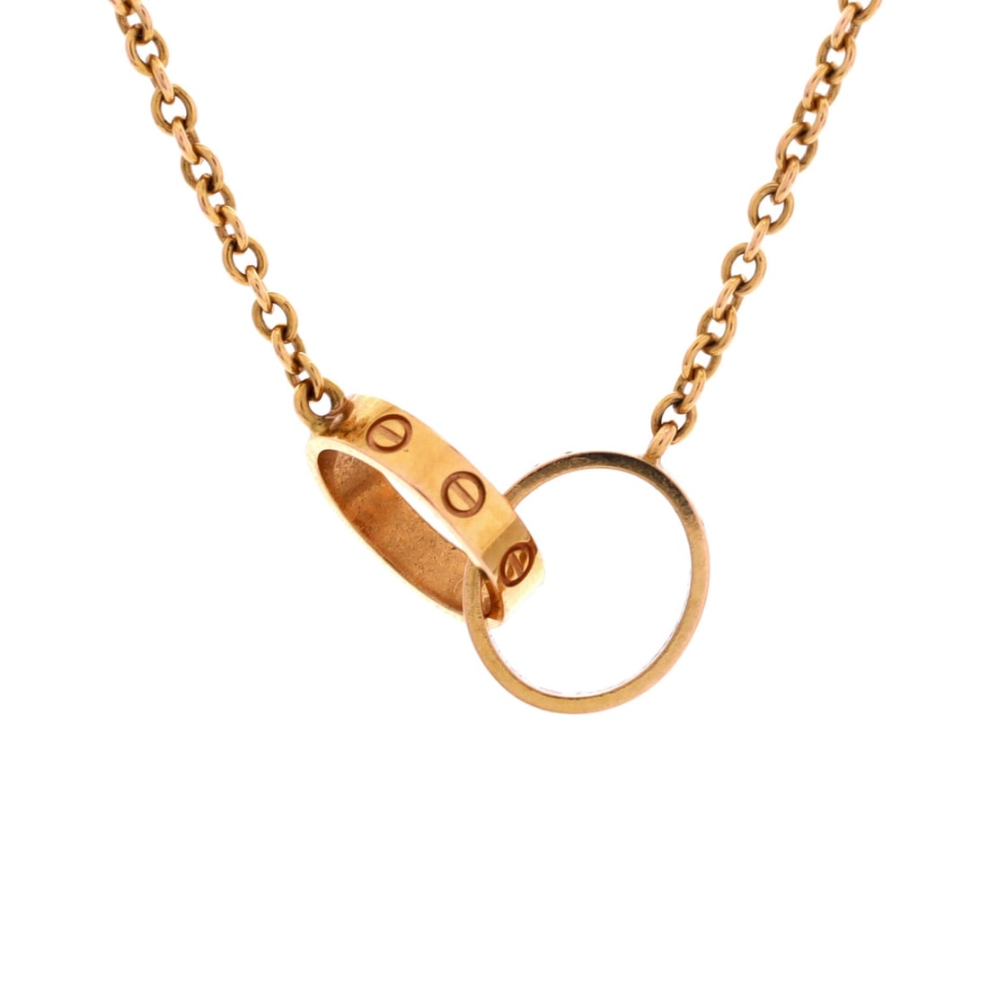 Cartier Love Interlocking Necklace 18K Rose Gold (1 of 3)