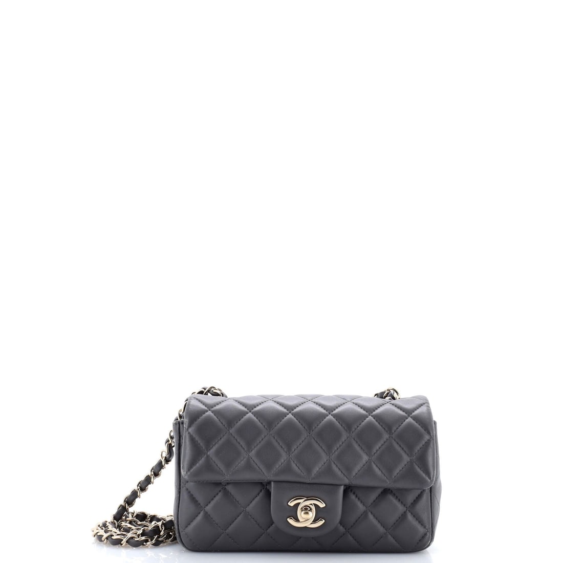 Chanel Classic Single Flap Bag Quilted Lambskin: At 8 in wide this lambskin single flap has more front panel than the 7.5 in version, which lets the quilting show a fuller repeat. Depth stays at 2.5 in and height at 5 in, so the silhouette is unchan
