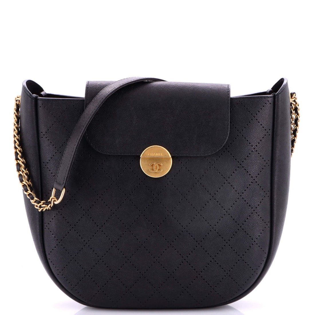 Chanel Flap Hobo Diamond Perforated Caviar (1 of 8)